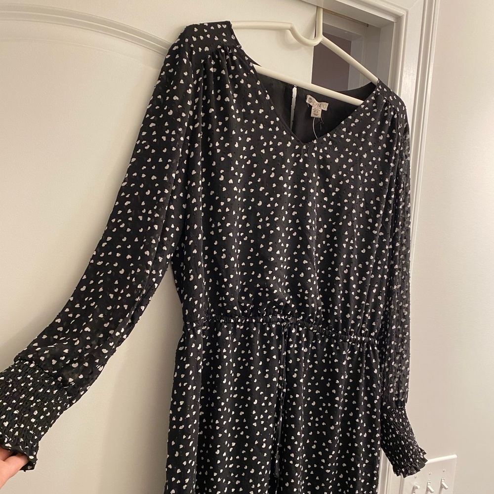 Black Heart Midi Dress